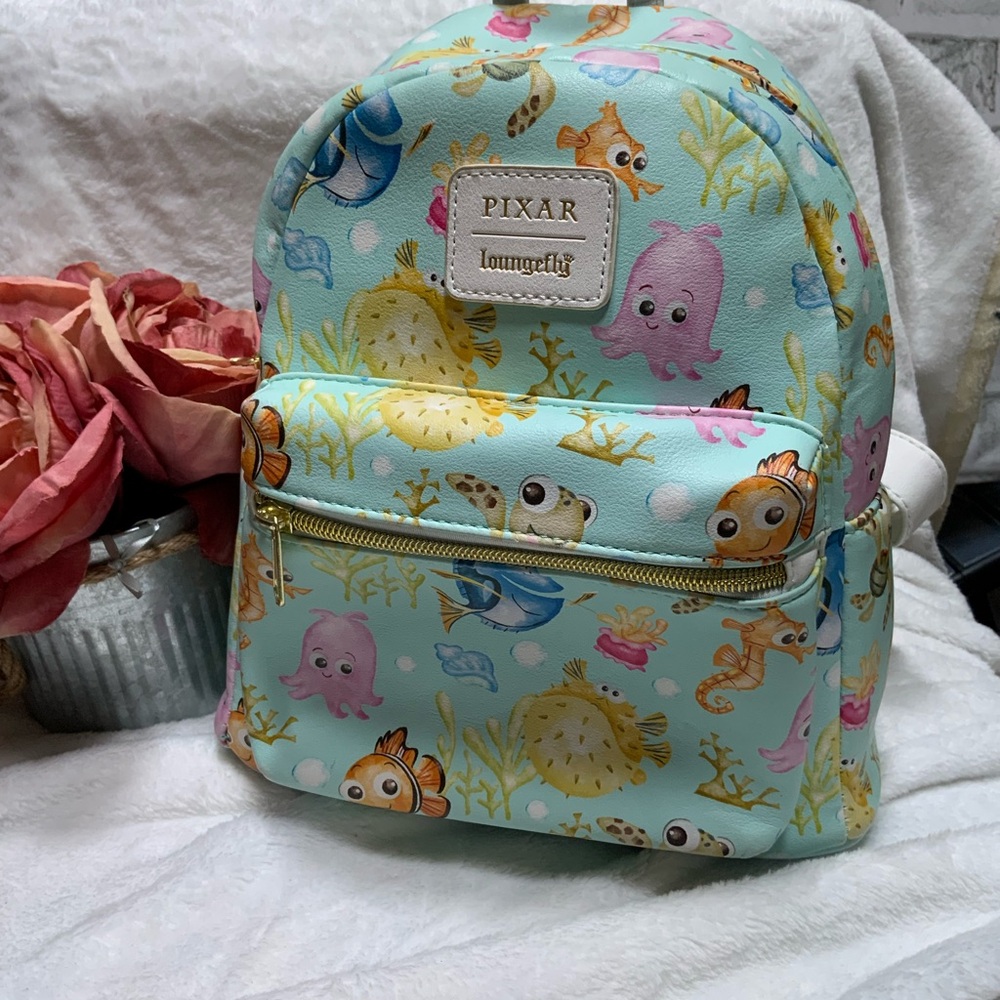 Loungefly Pixar Kids Sea Life Backpack - Aqua